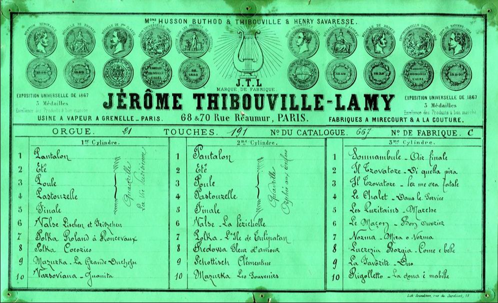 Thibouville-Lamy Liste-k